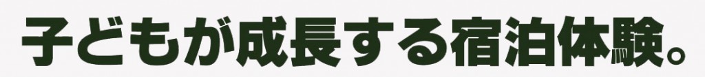 子どもが成長する宿泊体験。バナー3